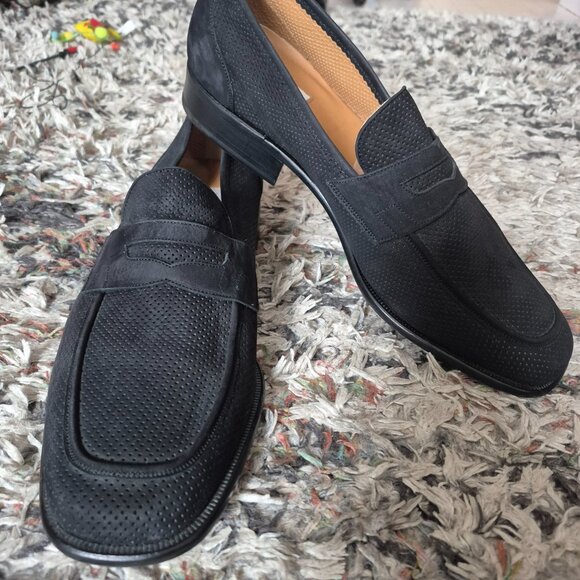 Magnanni black suede loafers for men size 43 - Picture 3 of 4